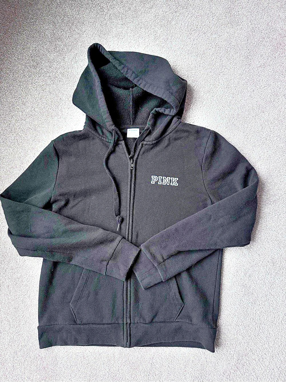 Victoria's Secret PINK Victoria's Secret Rhinestone Logo Full Zip Hoodie
